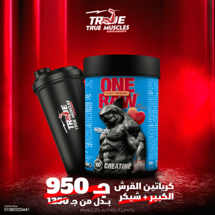 عبوة ONE RAW Creatine من Zoomad Labs مع Protein Shaker