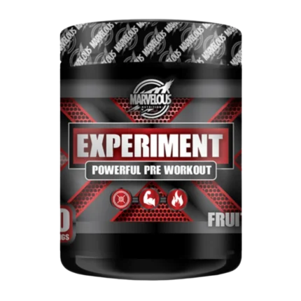 عبوة Marvelous Experiment Powerful Pre-Workout – مكمل تمهيدي للطاقة