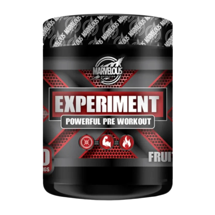 عبوة Marvelous Experiment Powerful Pre-Workout – مكمل تمهيدي للطاقة
