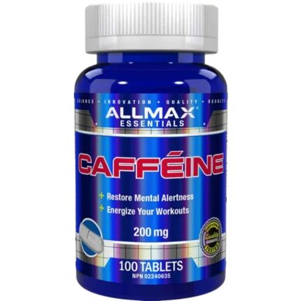 علبة Allmax Caffeine 200mg مكمل كافيين نقي