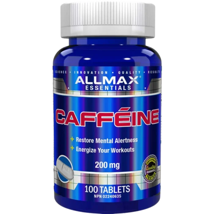 علبة Allmax Caffeine 200mg مكمل كافيين نقي