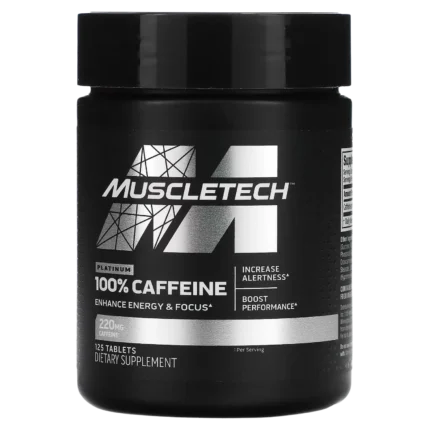 عبوة مكمل Platinum 100% Caffeine من MuscleTech