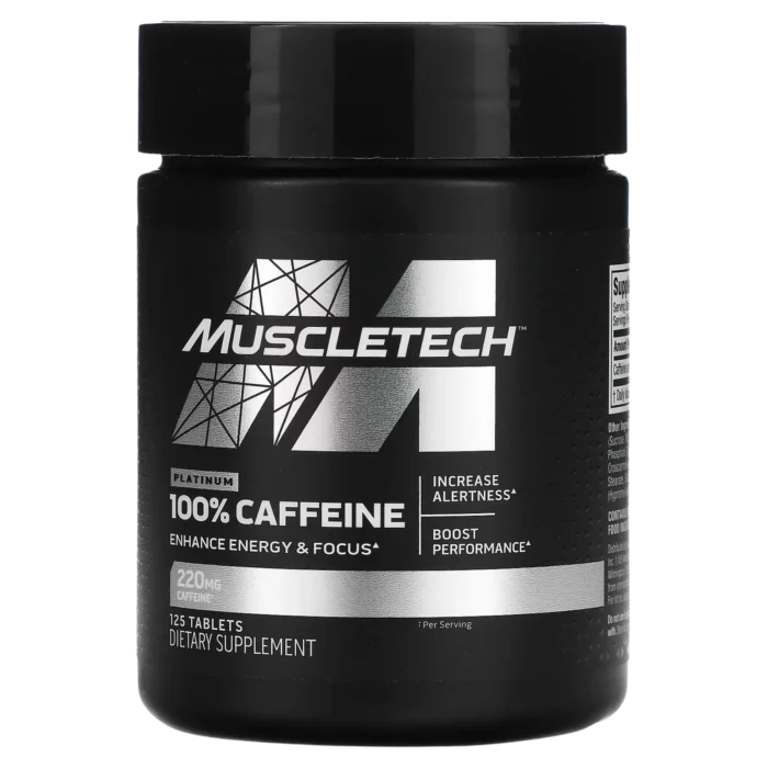 عبوة مكمل Platinum 100% Caffeine من MuscleTech