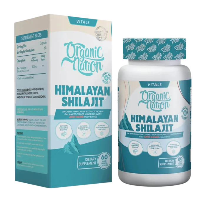 Organic Nation Himalayan Shilajit – 60 Capsules