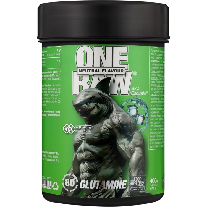 عبوة ONE RAW Glutamine الأخضر النقي