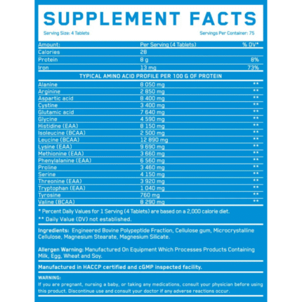 Cryo Beef Amino 8000 fact