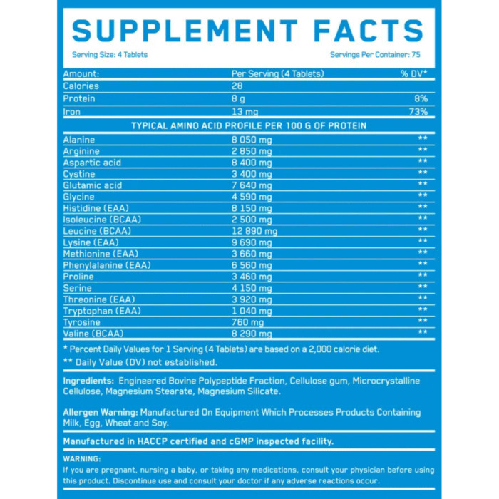 Cryo Beef Amino 8000 fact