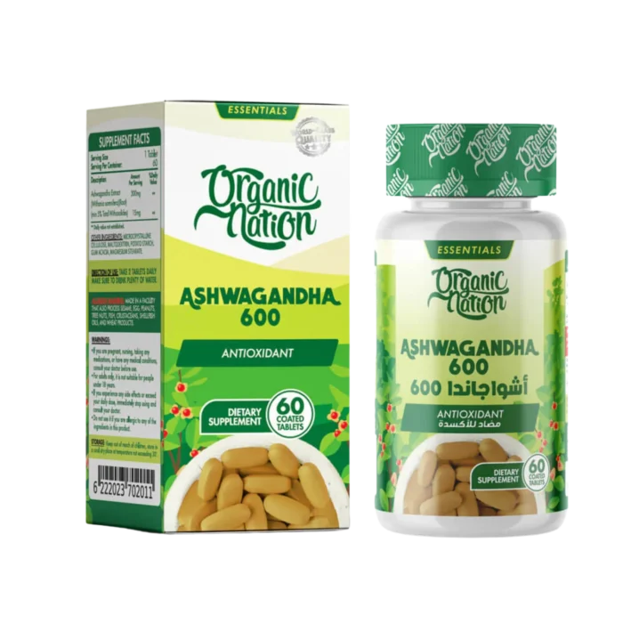 Organic Nation Ashwagandha 600 – 60 Tablets