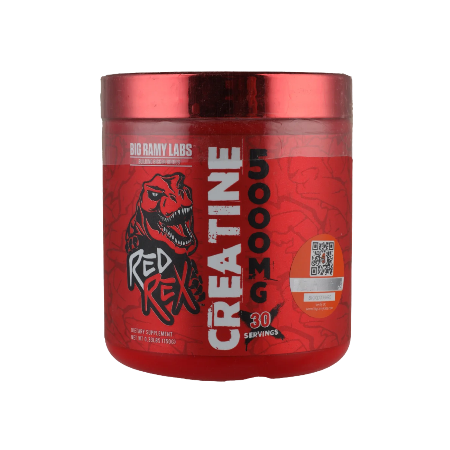 Red Rex Creatine 5000mg – 150g – 30 Servings عبوة Red Rex Creatine من Big Ramy Labs